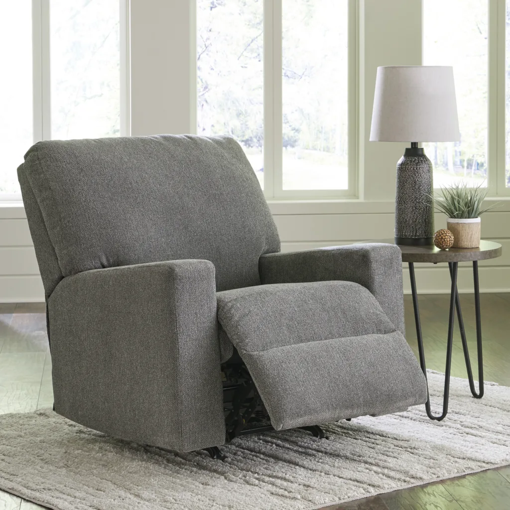 Deltona Rocker Recliner Graphite United Furniture