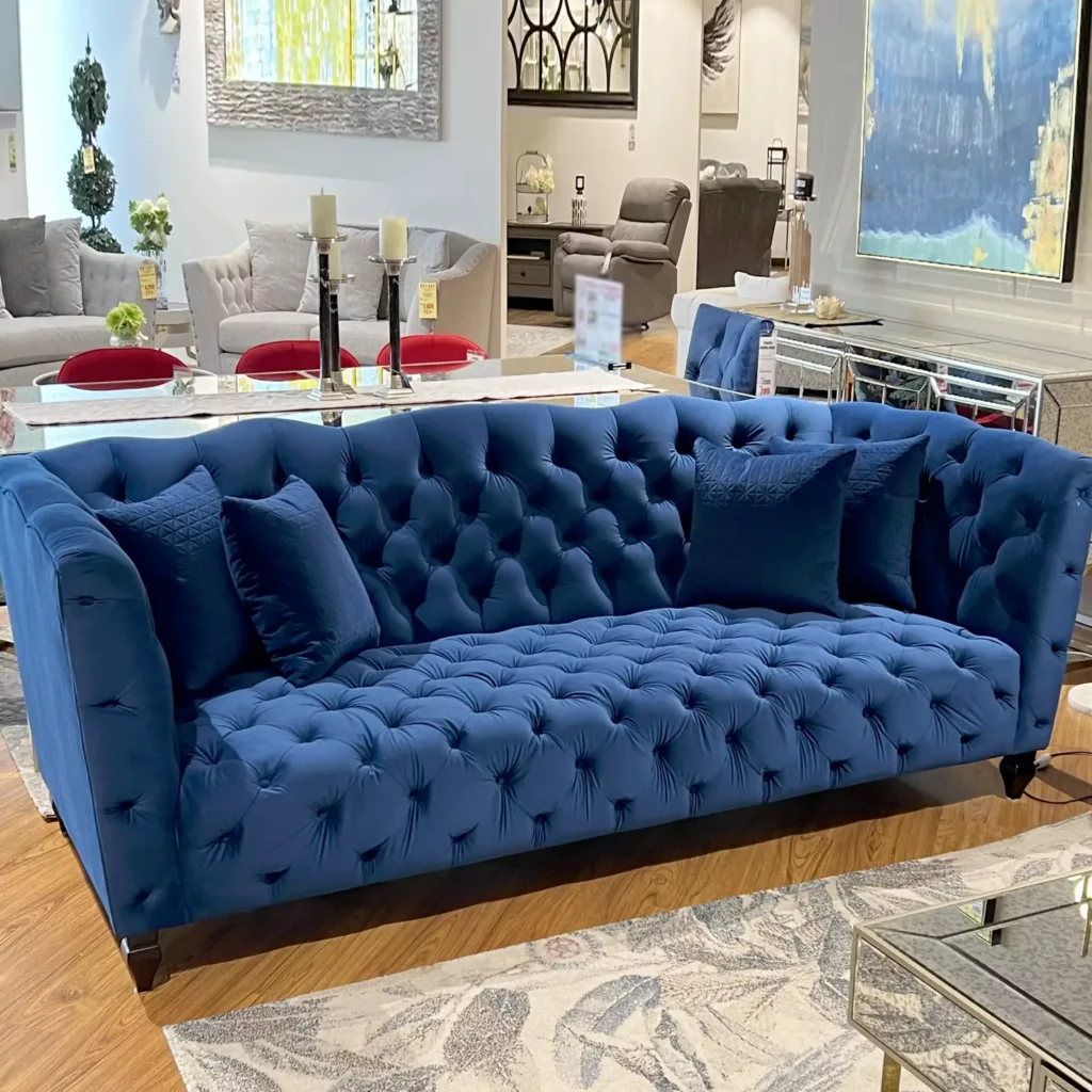 Mahmuna 3 Seater Sofa Blue United Furniture