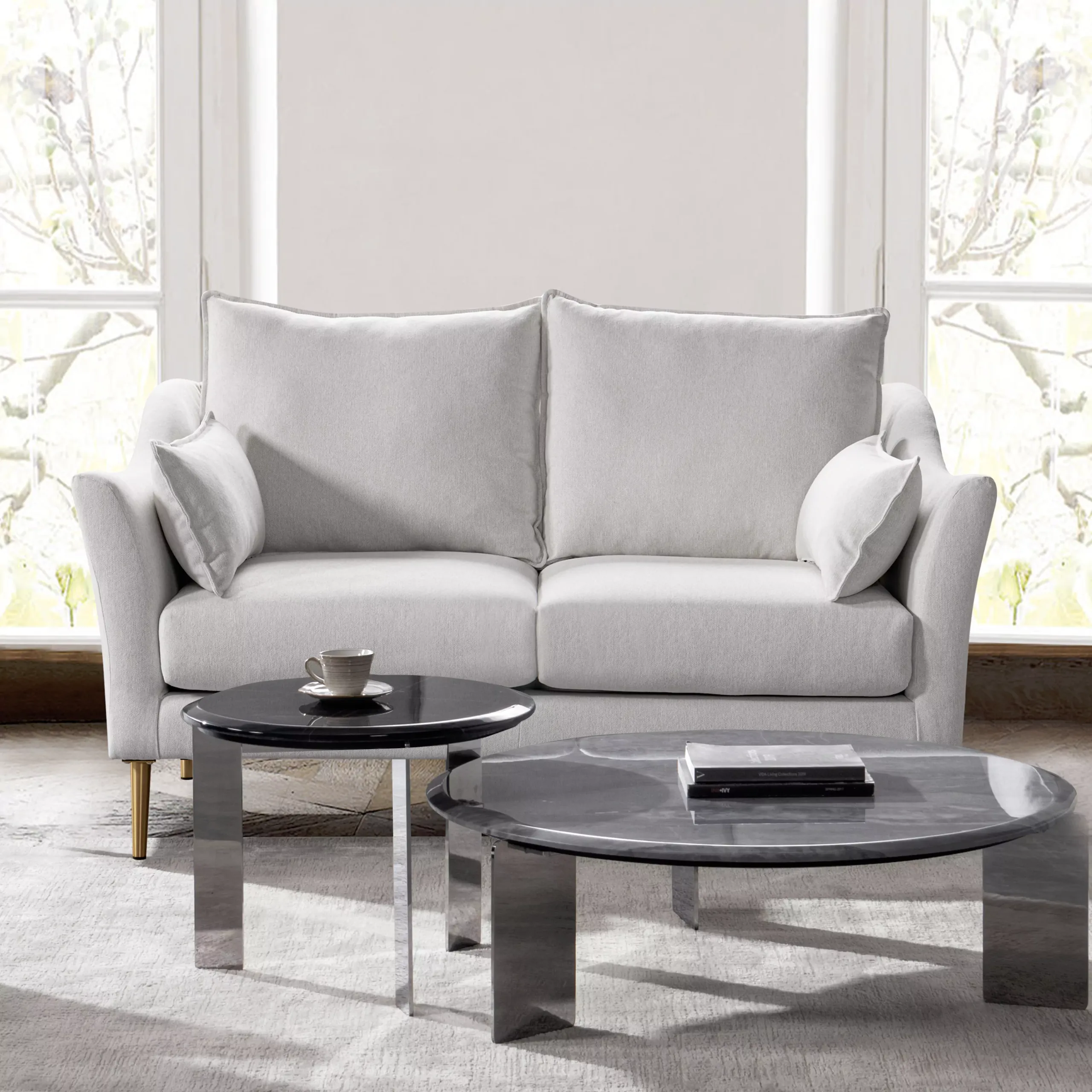 White 2 deals seater sofa