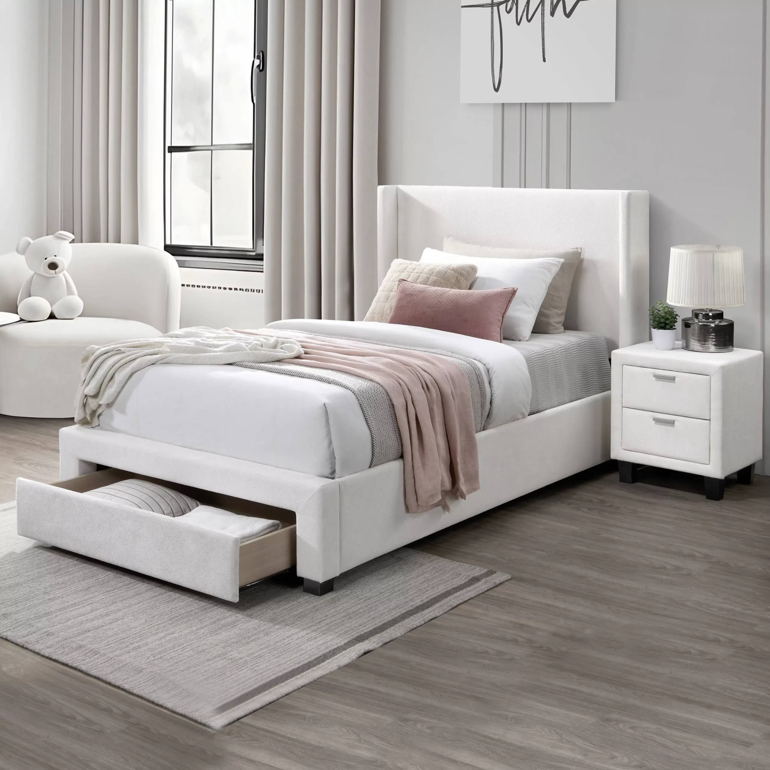 Else Single Bed White United Furniture