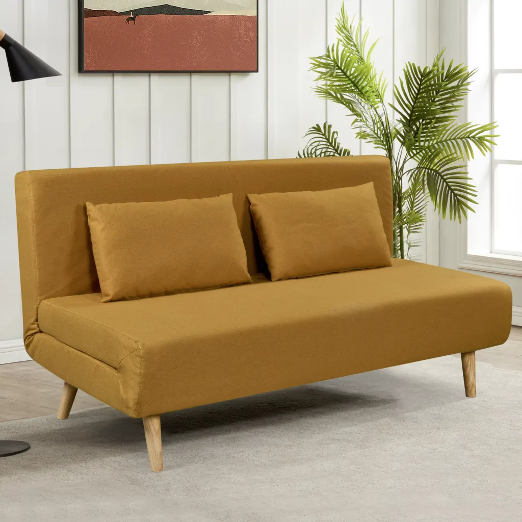 Zana Sofa Bed Mustard Yellow United Furniture