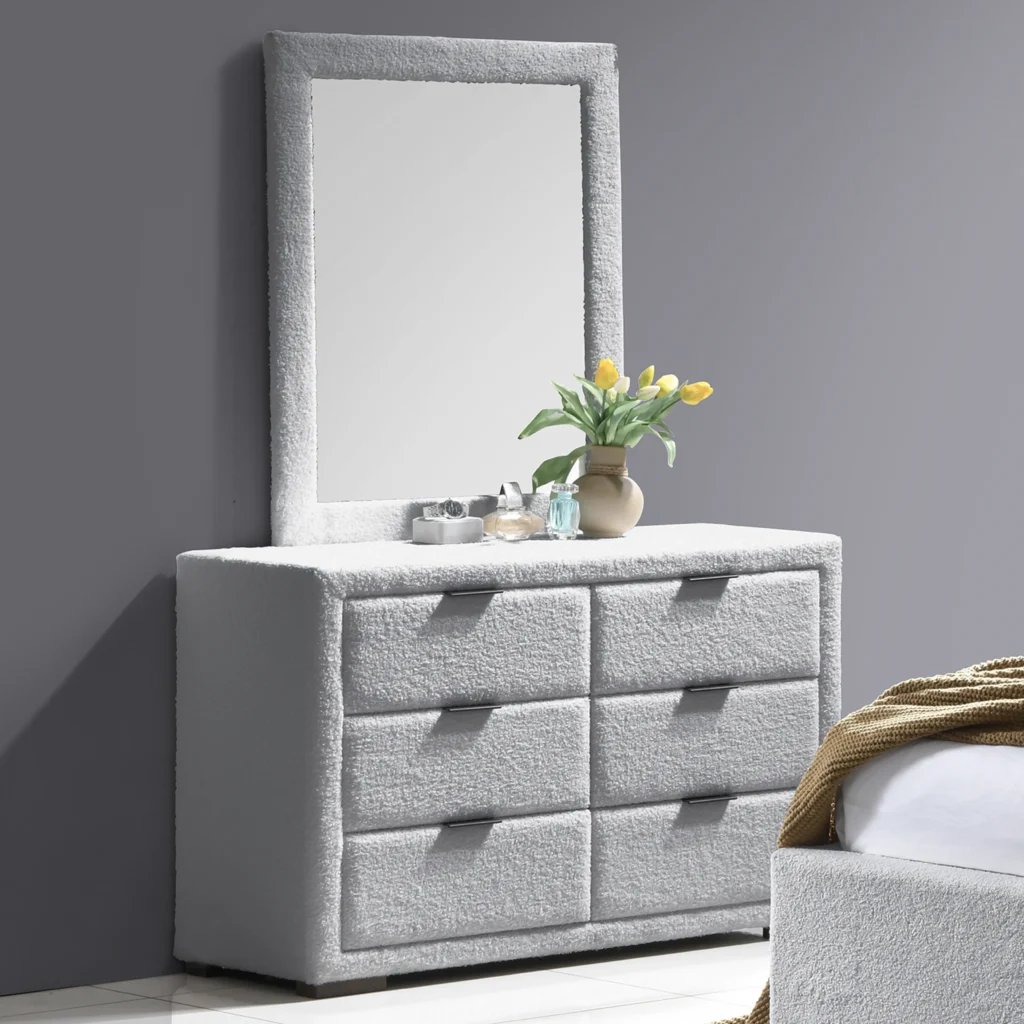 Malta Dresser with Mirror Grey United Furniture