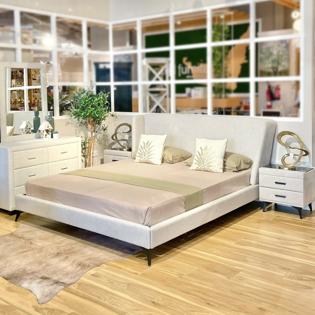 Amora Queen Bed Beige United Furniture
